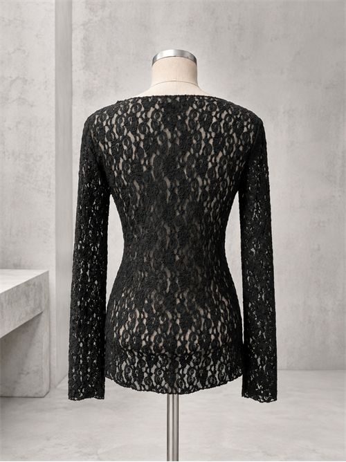 top pizzo manica lunga SUSY MIX | 27091NERO